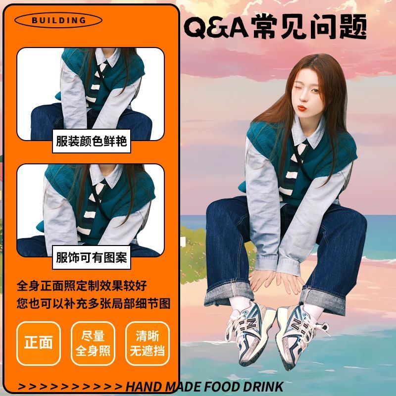 新款圣诞节照片定制积木人像生日礼物diy手工送男女朋友闺蜜新人